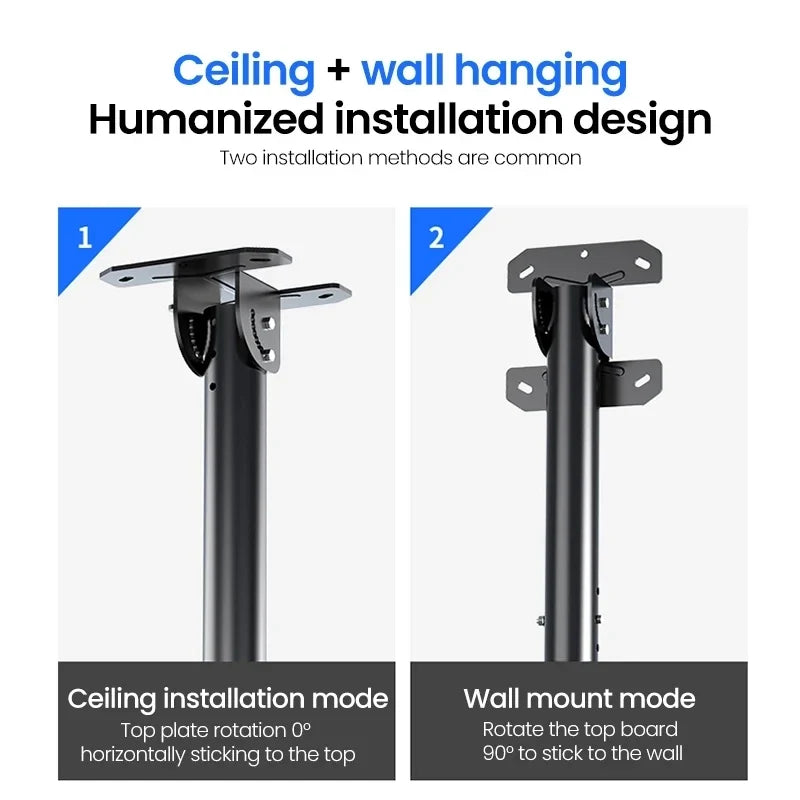 Ceiling TV Mount Full Motion TV Bracket for Most 32-65" Flat Curved TVs/Monitors Swivel Tilt Height Adjustable Hanging TV Mount