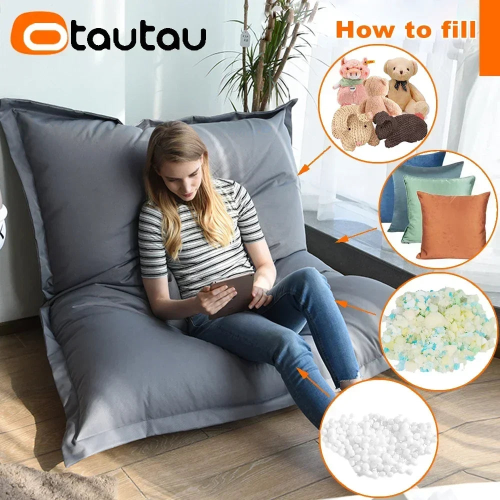OTAUTAU M/L Outdoor/Home Bean Bag Cover 140x180cm DD103【No Filler Inside! You Need To Buy Filler By Yourself !】