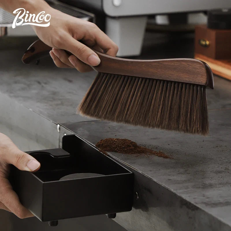 Bincoo Coffee Grinde Machine Cleaning Brush Vintage Solid Wood Brush Professional Home Barista Clean Tool Cafe Accessories