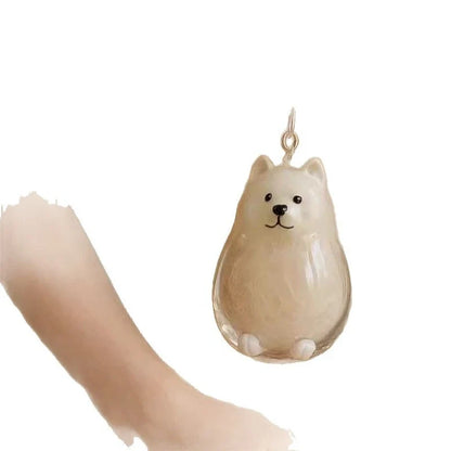 Transparent Storage Box Dog Hair Collection Pendant Golden Retriever Corgi Samoyed Labrador Hair Storage Keychain