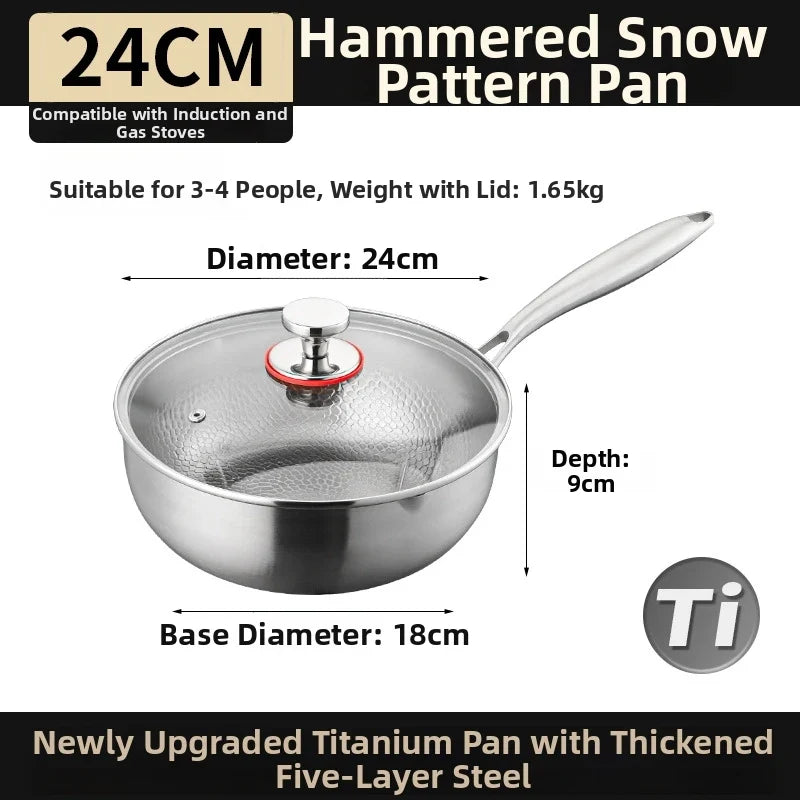 2025 New Pure Titanium Shizong Small Milk Pot Non-stick Coating Baby Complementary Food Pot Induction Cooker Special Soup Pot