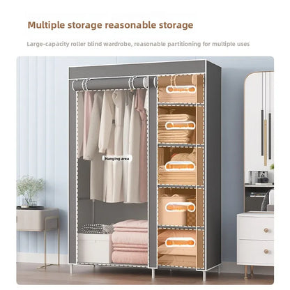 Simple wardrobe storage non-woven fabric assembly folding foreign trade e****mical cloth wardrobe