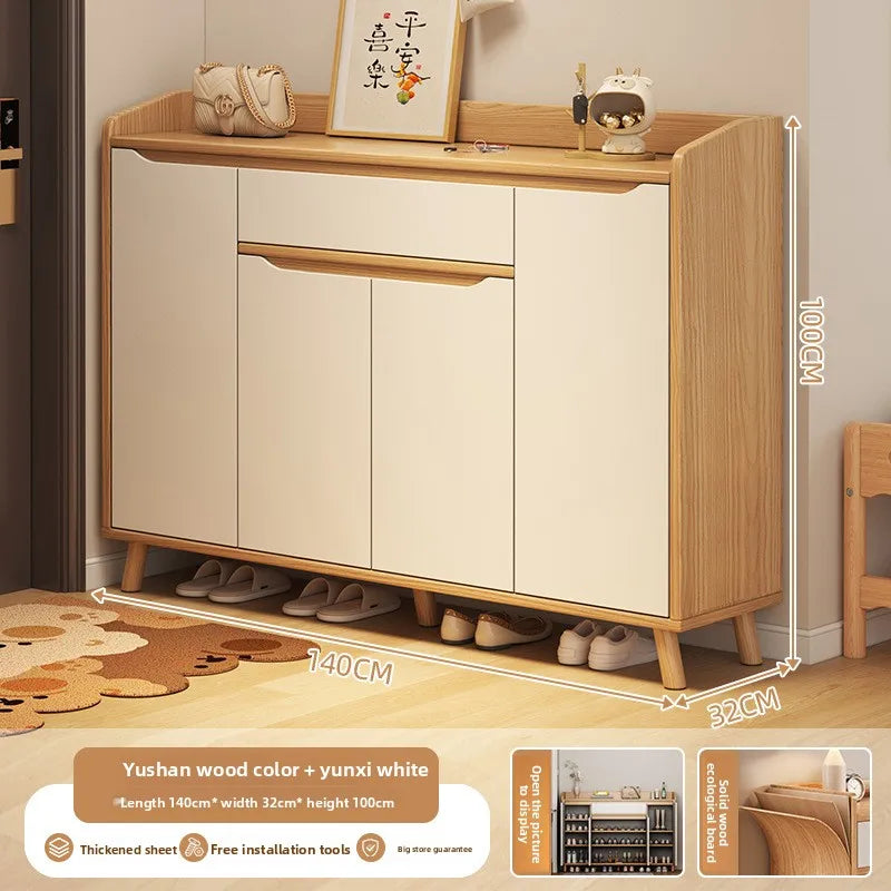 Shoe cabinet, indoor new entry locker at the entrance of the home, integrated storage shoe rack against the wall