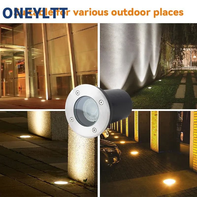 LED In-ground Light 12V 85-265V Buried Lights GU10 MR16 Waterproof Outdoor Recessed Spot Ground Lamp Underground Floor Lamps