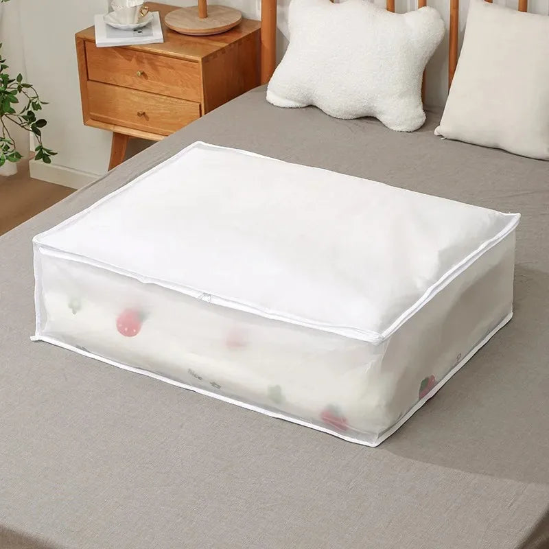 Underbed Storage Bag Foldable Quilt Bag Wardrobe Clothes Storage Box Dustproof Organizer Large Capacity Quilt Storage Bag