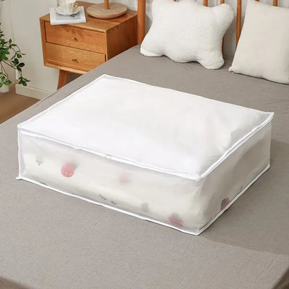 1-2Pcs Underbed Storage Bag Foldable Quilt Bag Wardrobe Clothes Storage Waterproof Dustproof Organizer Large Capacity StorageBag