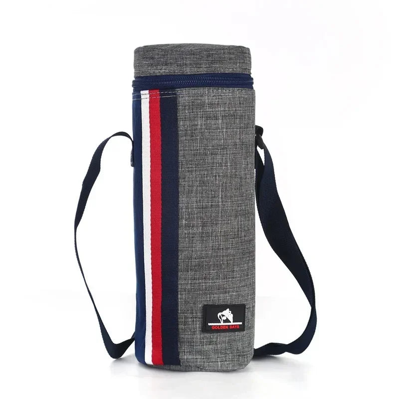Portable Cooler Bag with Carry Straps Oxford Cloth Insulation Sleeve Aluminum Film Travel Camping Keep Warm/cold Drink Carrier