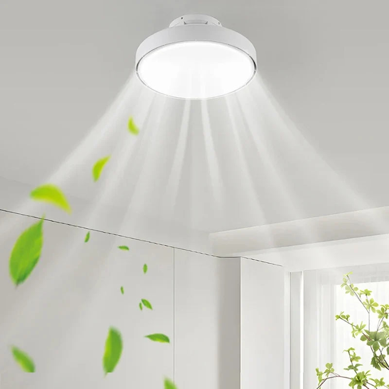 Modern LED Invisible Bladeless Ceiling Fan Lights 6speed Remote Control Dimming Fan Lamp Bedroom Restaurant Electric Fans