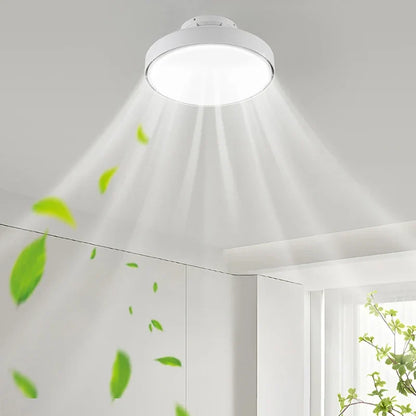 Modern LED Invisible Bladeless Ceiling Fan Lights 6speed Remote Control Dimming Fan Lamp Bedroom Restaurant Electric Fans