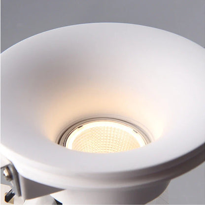 Recessed Gypsum Downlight Ceiling Lamp GU10 LED Anti-Glare Embedded Borderless Spotlight Living Room Bedroom Aisle Home Lighting