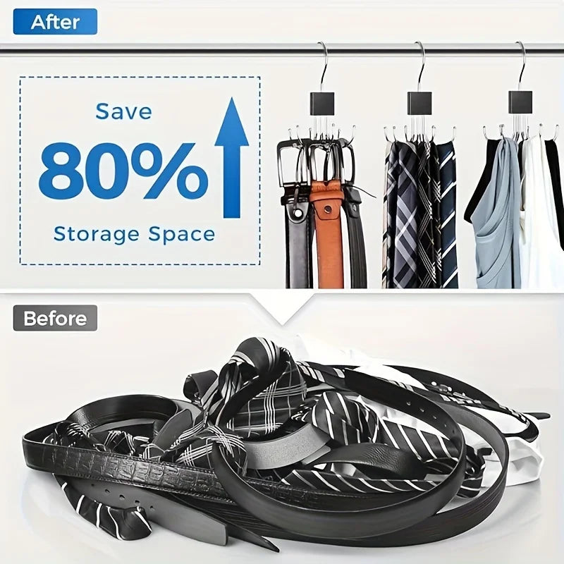 1/2 Piece Multifunctional Hook, Multi Claw Bag Storage Hook, Tie Metal Storage Suitable for Scarves, Belts, Home Storage