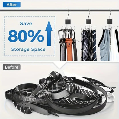 1/2 Piece Multifunctional Hook, Multi Claw Bag Storage Hook, Tie Metal Storage Suitable for Scarves, Belts, Home Storage