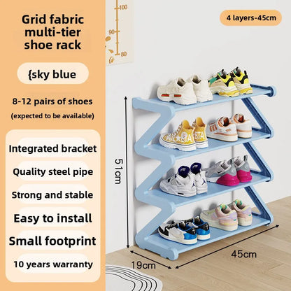 Simple shoe rack Multifunctional storage rack Multi-layer Z-shaped shoe rack Household dormitory shoe rack