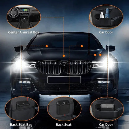 Car Trash Can (with Lid)  Small Car Trash Can, Leak-proof Mini Car Accessories
