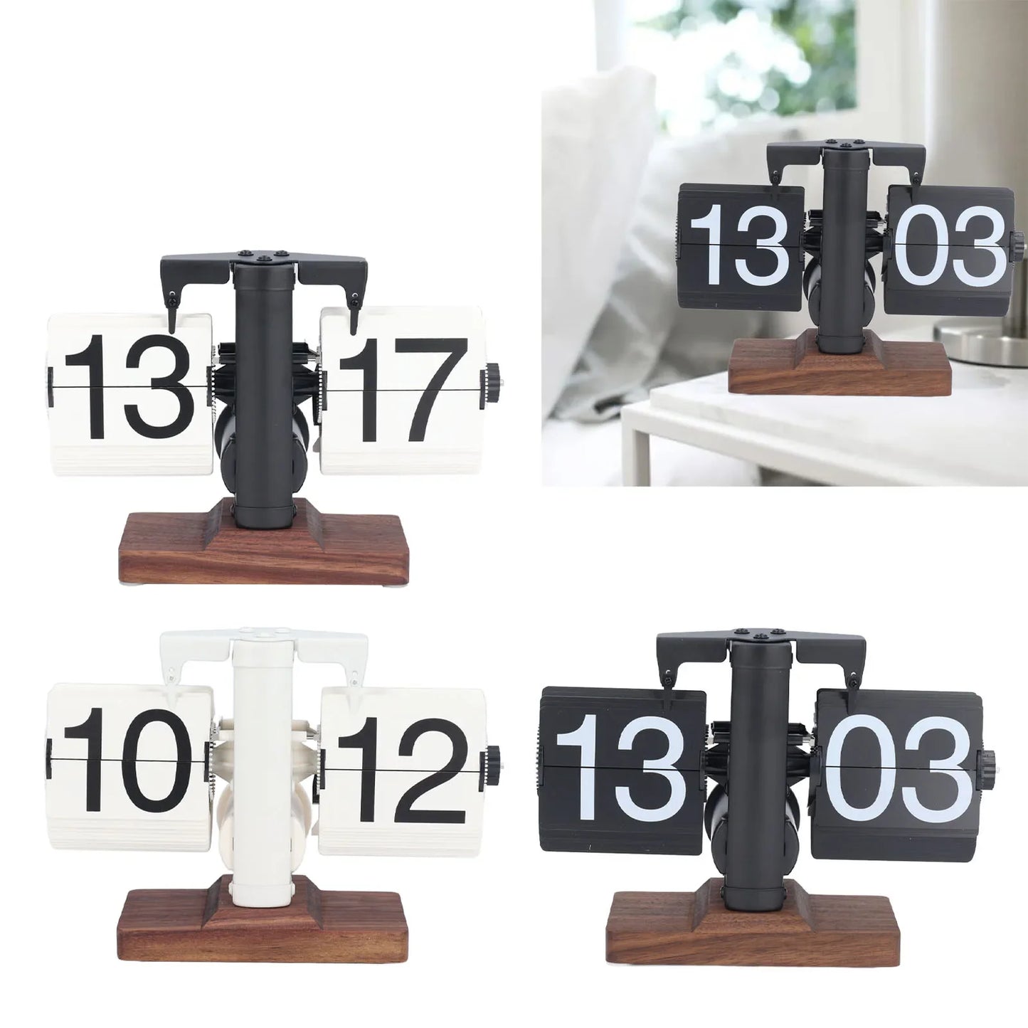 Digital Clock Minimalism  Retro  Down Clock Innovative Small Balance Shape Easy Installation 24H for Living Room