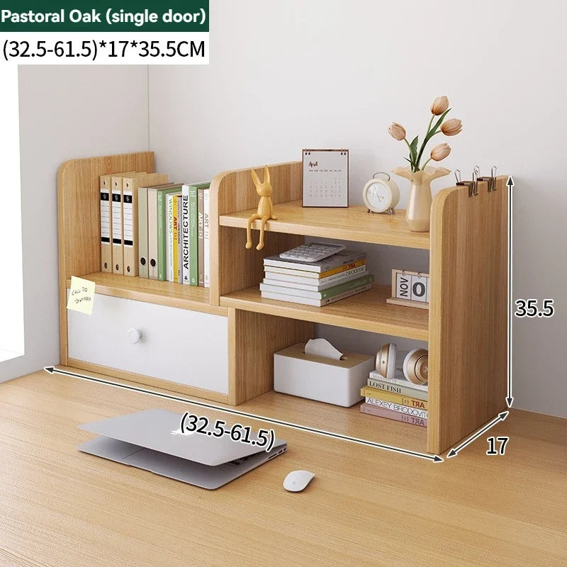 Bookshelf Office Desktop Storage Shelves Multi layer Scalable Shelves Student Desk Storage Boxes Small Bookcases
