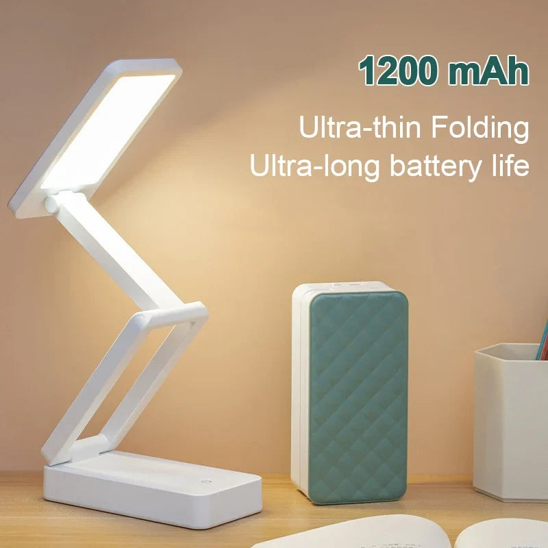 Folding LED Desk Lamp Rechargeable Battery  Specific Eye Protector Dormitory Portable Large Table Lamp CapacityLed Night Lights