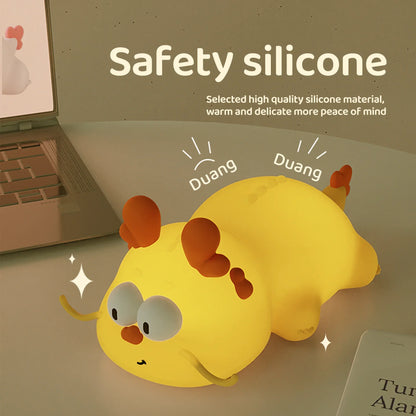 Dinosaur Night Light Chinese Dragon Night Lamp Cute Silicone Lamp Touch Timing Desktop Decorative Lamp Children's Birthday Gift