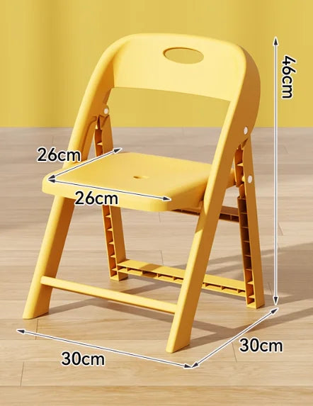 Children Chair Kids Toddler Baby Seat Chair Folding Backrest Non Slip Thickened Stool Sturdy Portable Nursery Kindergarten Home
