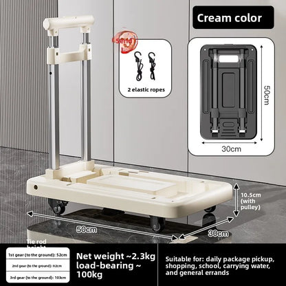 Folding Collapsible Garden Cart Portable Heavy Duty Utility Wagon Shopping Luggage Trolley Hand Truck Home Yard Outdoor Wagon