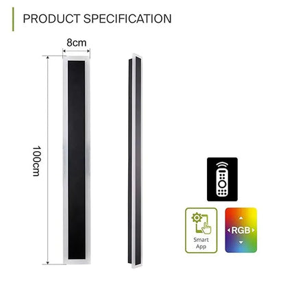 IP65 Waterproof LED Wall Light Outdoor RGB with Remote Control Indoor Dimmable Long Wall Lamp Balcony Entrance Porch Lighting