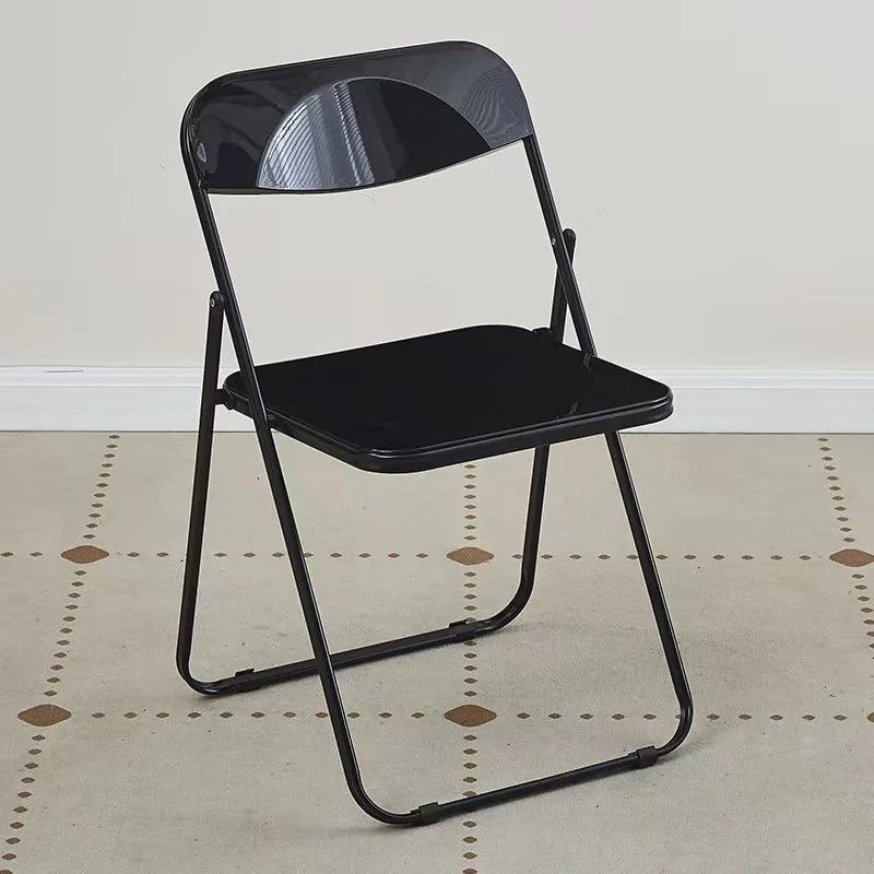 Internet celebrity folding chair acrylic transparent chair completed photo without chair simple folding crystal diningchairstool