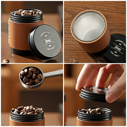 Bincoo Mini Coffee Canisters 2-Pack 80ML, Portable Storage Bottles, Outdoor Coffee Powder Containers, Airtight Freshness Keepers
