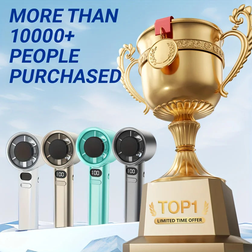 Handheld mini fan, powerful 400mAh wind speed, convenient USB charging, suitable for travel, outdoor activities, and summer