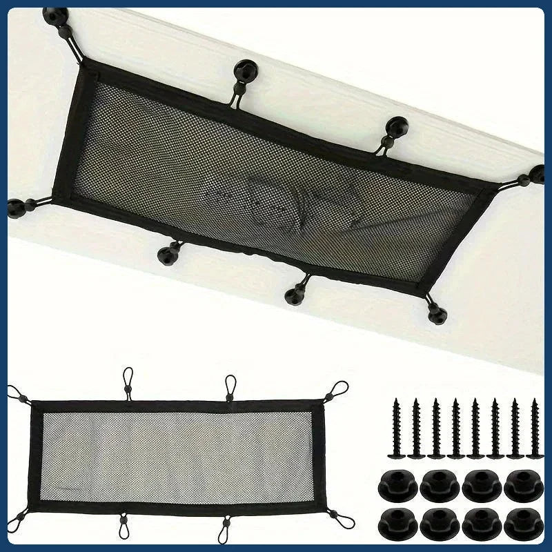 Under Desk Cable Management Net - 8-Hole Socket Mesh Organizer with Elastic Edge, Flexible Wire Hider for Office & Home