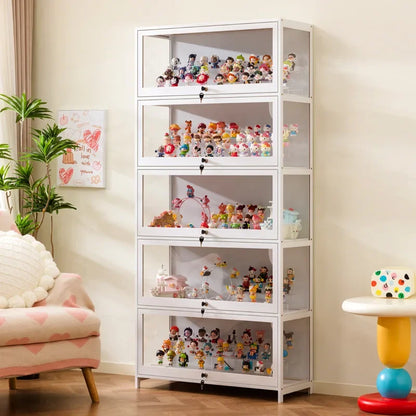Figure cabinet with lock transparent Lego display cabinet household blind box ornament two-dimensional pain cabinet