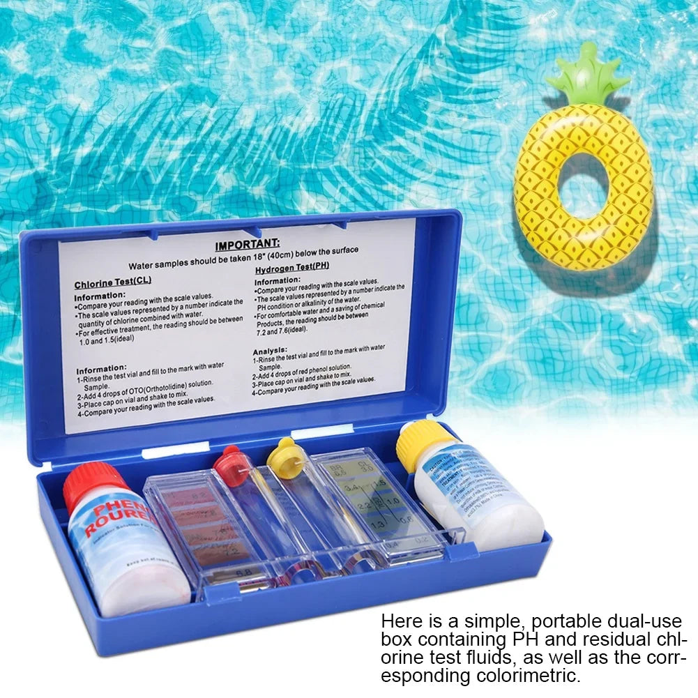 Testing Box Water Quality Test Kit Swimming Pool  Chlorine Water Quality Test Kit Swimming Pool Tester Water Testing Box