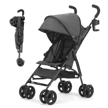 Umbrella Stroller, Lightweight Compact Foldable Baby Stroller for Travel, Easy One-Hand Fold, Multi-Position Canopy