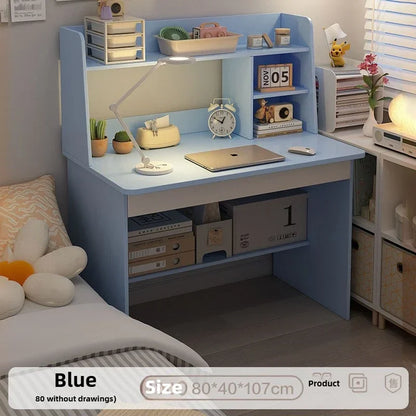 Desk, bookshelf, integrated computer desk, home bedroom, small table for students to learn to write