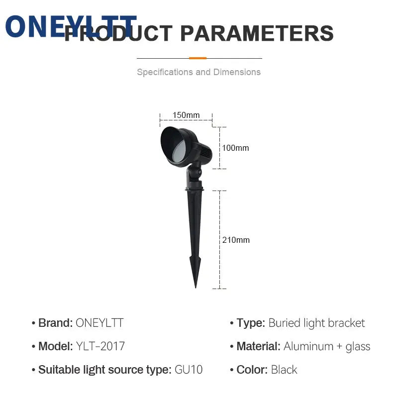 IP65 Outdoor Garden GU10 MR16 220V 110V LED Lawn Spike Light Pond Path Landscape Spot Light Bulbs