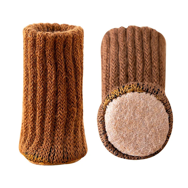 16Pcs Chair Legs Socks Knitted Furniture Feet Floor Protectors Anti-slip Pads Silent Thicken Table Chair Leg Socks Covers