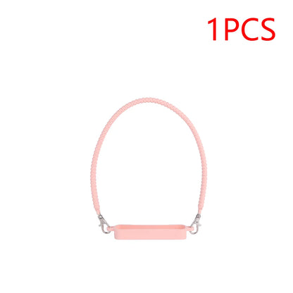 Soft Silicone Water Bottle Handle Silicone Portable Thermo Bottle Sling Carrier Holder With Strap for  Stanley Cup Accessories