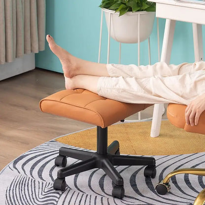 Adjustable Height Foot Rest for Office Chair, Under Desk Elevating Footstool with Memory Foam, Ergonomic Home Sofa Leg Rest