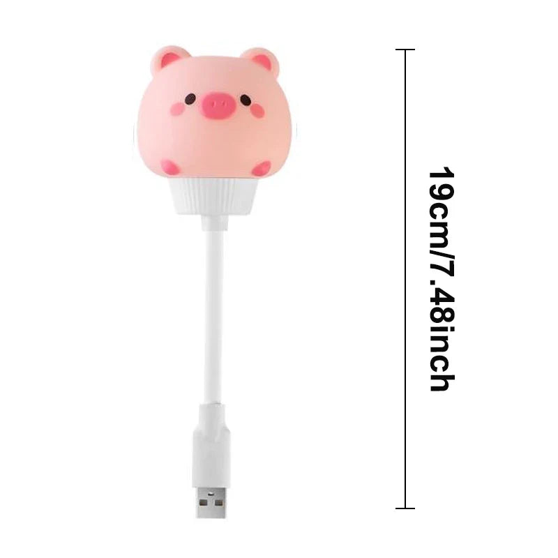 USB Night Light LED Cute Cartoon Night Lamp Bear Chick Kitten Remote Control for Baby Kid Bedroom Decoration Bedside Lamp