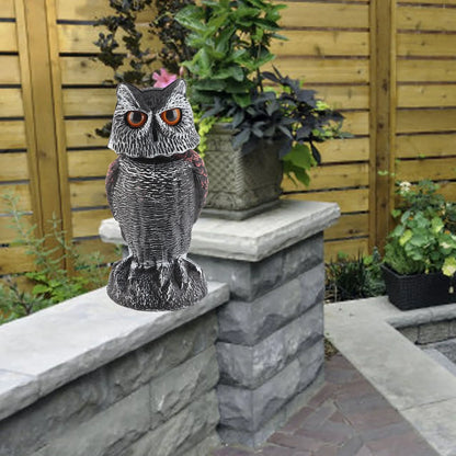 Owl Decoy Owl Decoy to Scare Birds Plastic Shake Head Owl Decoy To Scare Birds Away Scarecrow Fake Owl Outdoor Garden Decoration