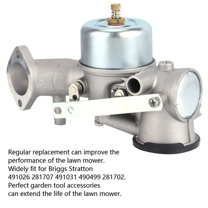 Carburetor Garden Lawn Mower Carburetor Accessory Carb Replacement for Briggs Stratton 491026 281707 491031 490499 281702