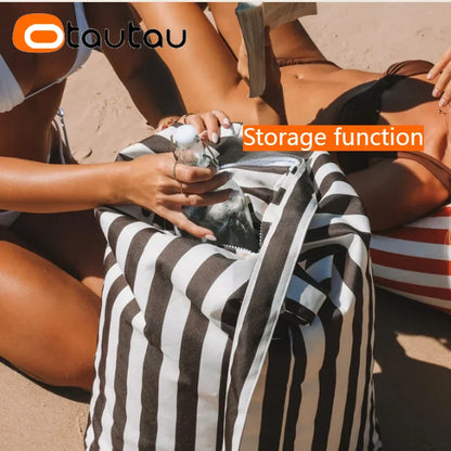 OTAUTAU Outdoor Dual-use Mini Back Rest Bean Bag Cover Beach Pillowsac DD209【No Filler Inside!You Need To Fill It By Yourself !】