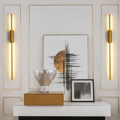 Gold Black Indoor Wall Lamp Modern LED Wall Light USB rechargeable with dimmable Tricolor No punching required Wall Lamps