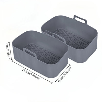 2Pcs/1Pcs Air Fryer Silicone Liners for Ninja SL400 SL401 Stack XL Basket Reusable AirFryer Baking Tray Airfryer Accessories