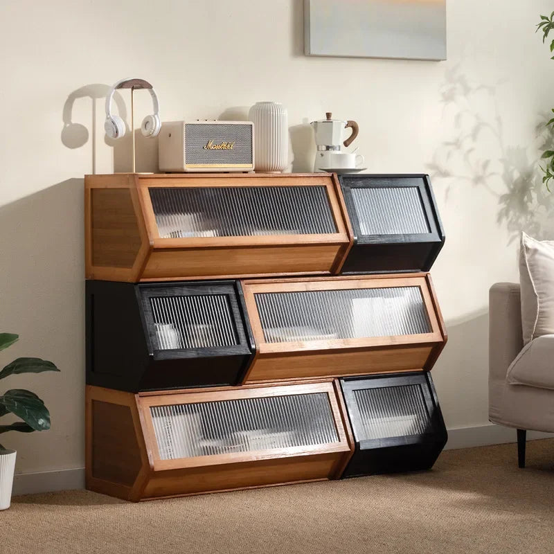 Bucket cabinet, storage cabinet, bedroom, living room, bookshelf, toys, snacks, storage and sorting cabinet can be stacked