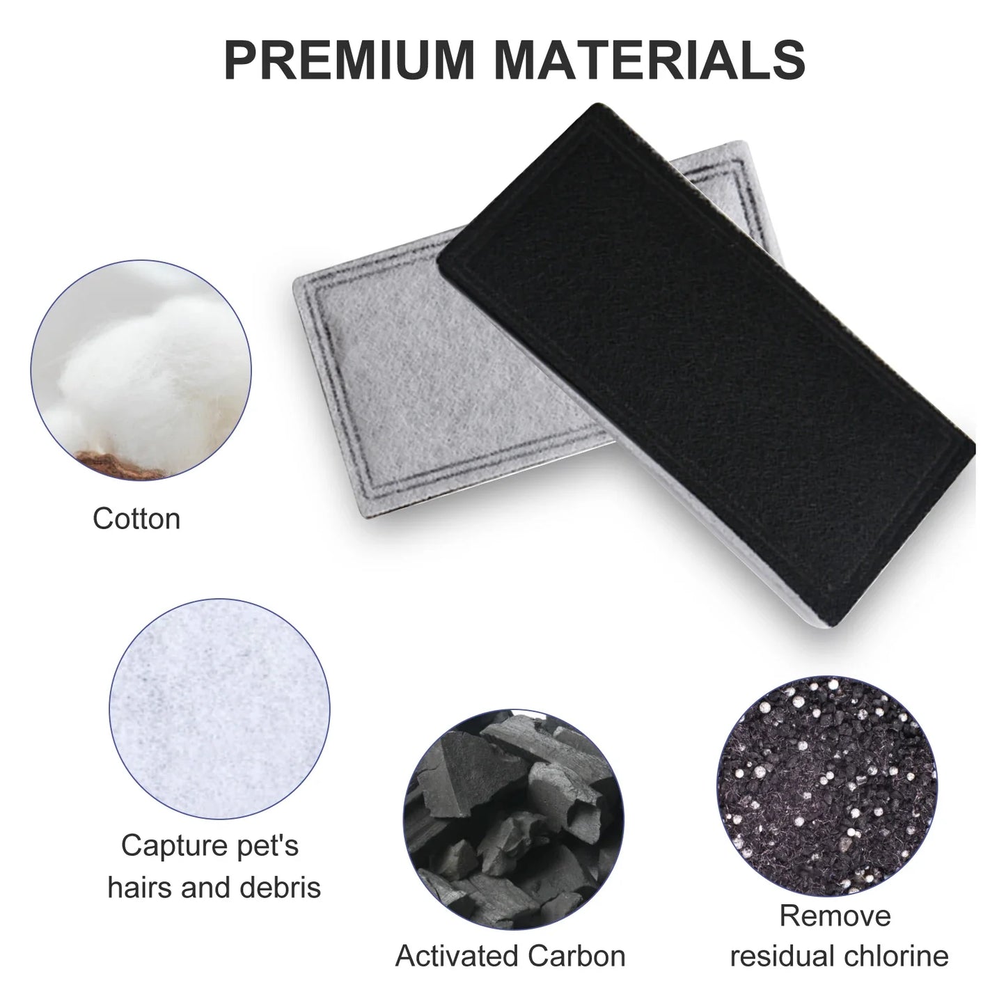 Compatible with DrinkWell  12PCS Replacement Filters Pet Replacement Carbon Filters Cat Water Fountain Filters Fresh Water Pet