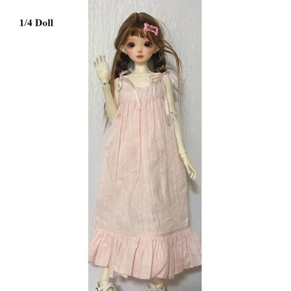 Handmake Doll Dresses Pajamas Mini Fashion Doll Princess Long Skirt DIY Accessories for 1/3 1/4 1/6 BJD 30/45/60cm Dolls