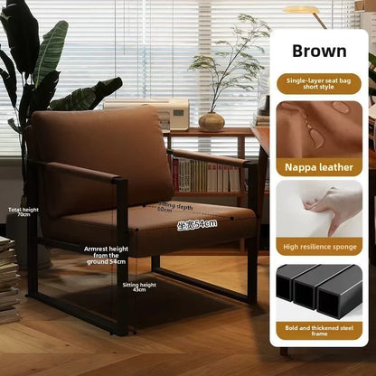 Nordic lazy sofa light luxury sales single wrought iron leisure chair balcony negotiation bedroom living room minimalist sofa