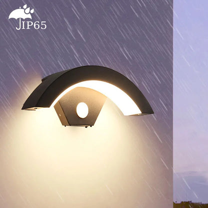 Semicircular Wall Lamp IP65 Waterproof Outdoor Wall Light with Sensor Garden Lights Street Corridor Stairs  Garden Porch