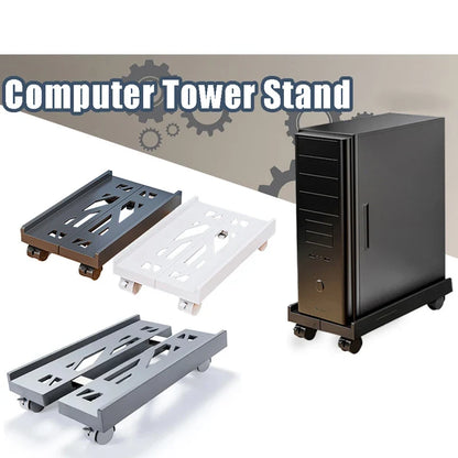 Adjustable Mobile CPU Stand Ventilated Computer Tower Stand PC Tower Stand Fits Most PC Under Desk CPU Holder PC Floor Cart