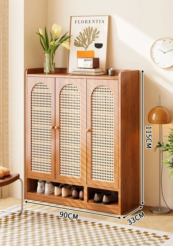 Vertical multi-layer shoe rack, household large capacity living room storage, entrance cabinet, multifunctional storage rack